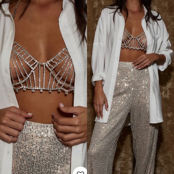 Luxury rhinestone bralette - Picture 5 of 6